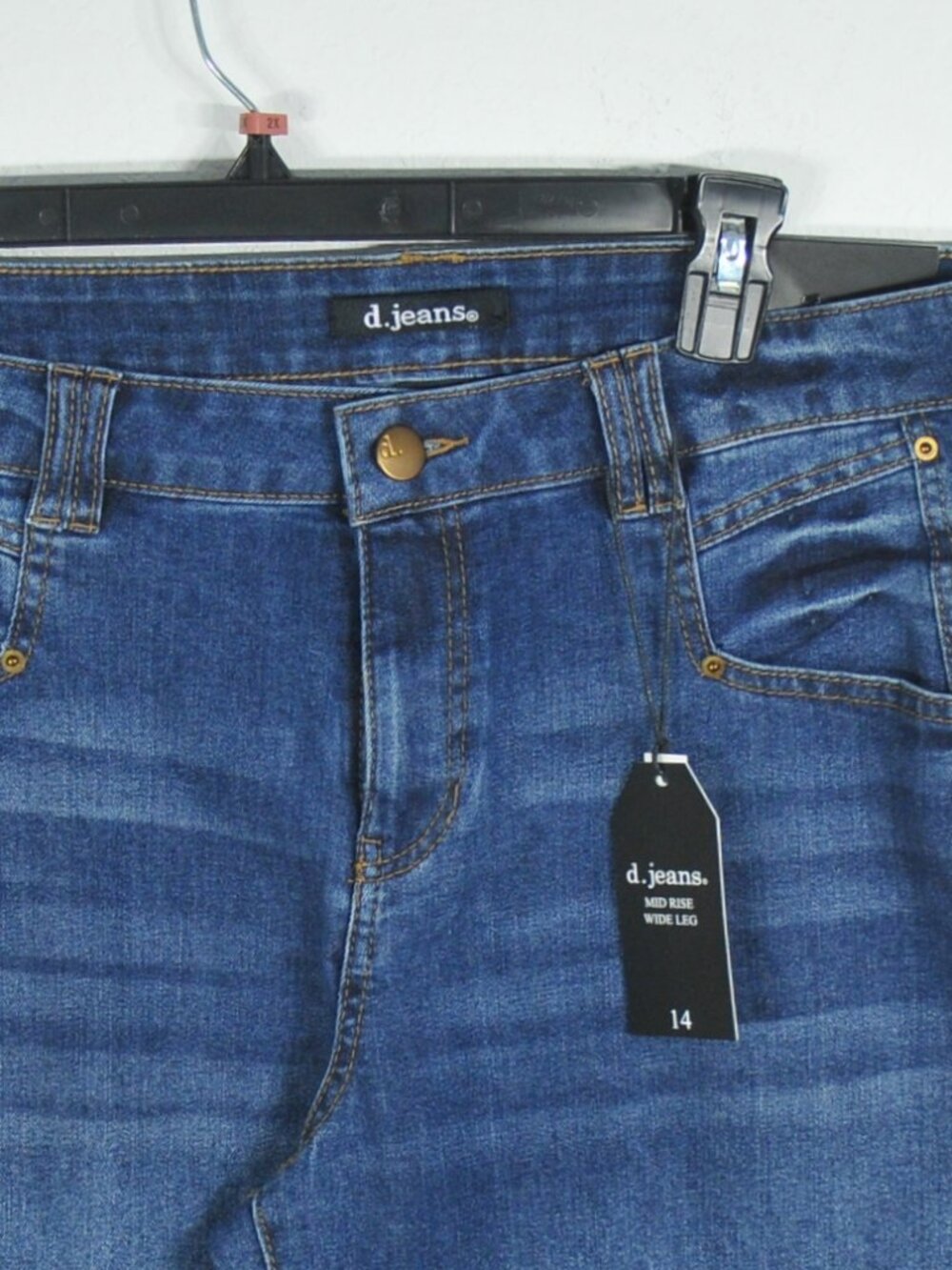 d.Jeans Women's 14 Mid Rise Wide leg Denim Sielle Dark NWT